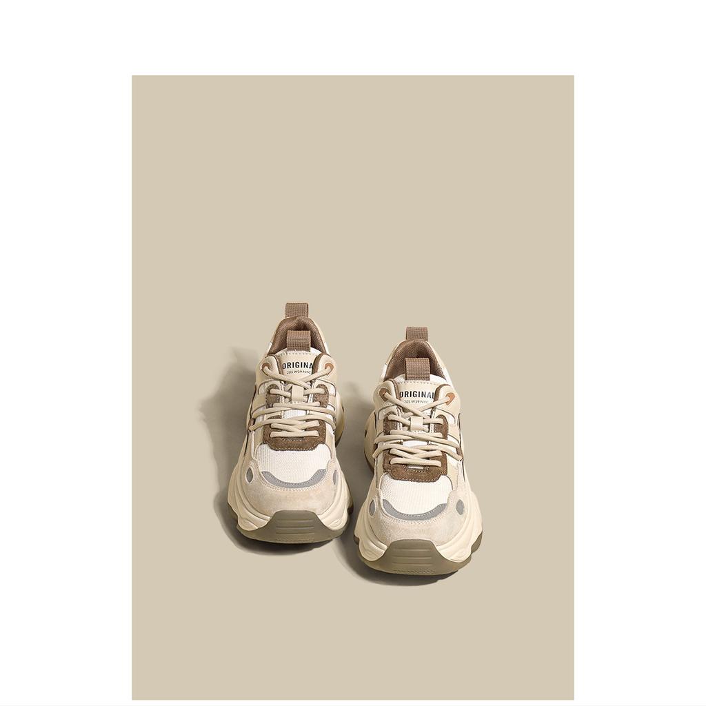 Обувь для папы женская весна и осень 2024 года, новая повседневная дышащая универсальная женская обувь в стиле ретро, усиливающая спортивные туфли Forrest Gump