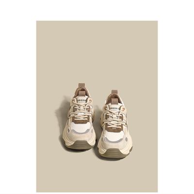 Обувь для папы женская весна и осень 2024 года, новая повседневная дышащая универсальная женская обувь в стиле ретро, усиливающая спортивные туфли Forrest Gump