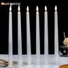 Классическая белая светодиодная электронная свеча - Длинный стержень для свадеб и украшения западного ресторана
