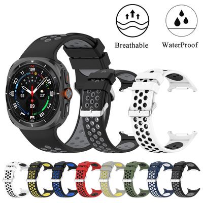 Ремешок No Gap для Samsung Galaxy Watch Ultra 47 мм, водонепроницаемый ремешок с классической пряжкой, силиконовые аксессуары для Galaxy Watch Ultra Band
