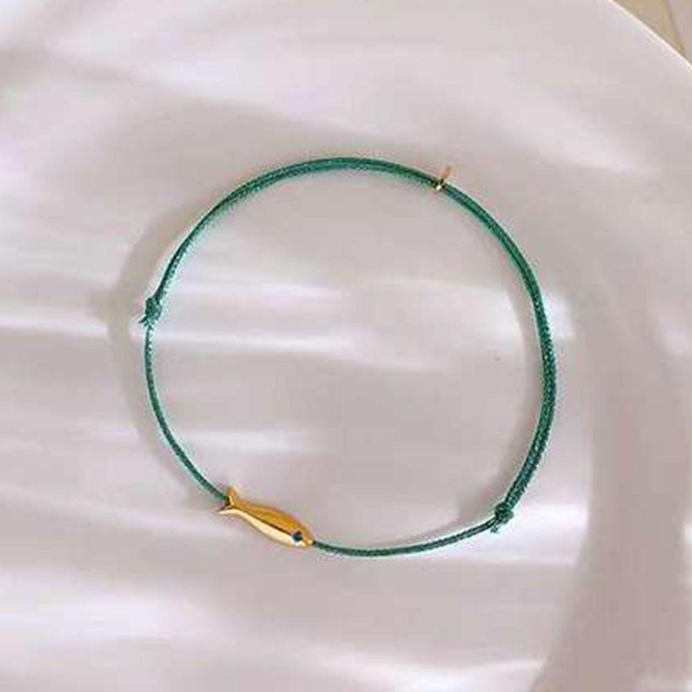 Синий Веревочный Рыба Полая Геометрия Браслеты на Ногу Плетеный К Счастью Богемный