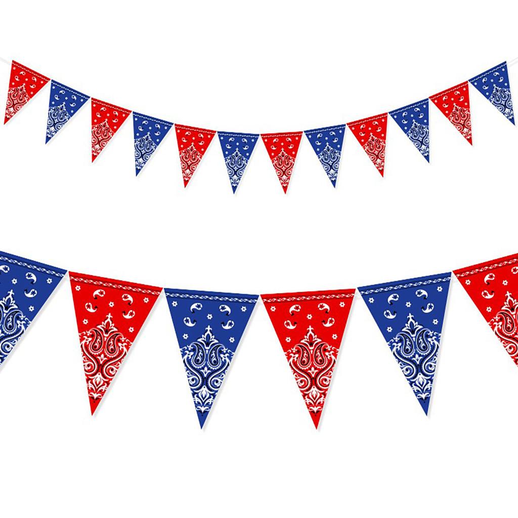 Набор баннеров для вечеринки в стиле западного ковбоя с бумажными треугольными флажками для празднования дня рождения