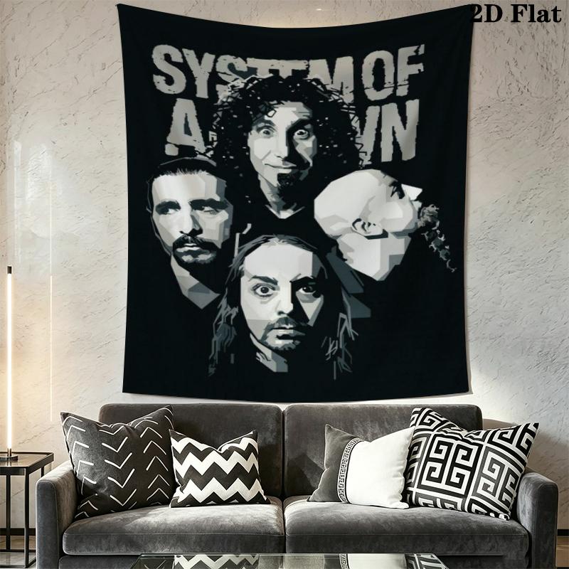 system of a down Wall Tapestry Aesthetic Wall Hanging Printed Fabric Blanket Decorative Tapestries for Bedroom Living Room Home Decor