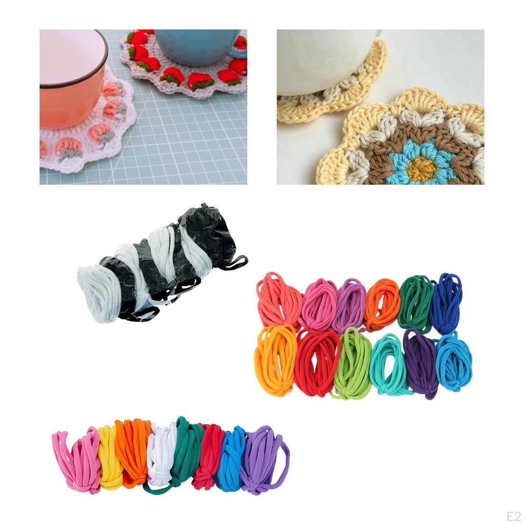 96 Pieces Loom Potholder Loops Elastic Hand Weaving Craft Acrylic Material DIY Knitting Tool