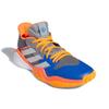 adidas Harden Stepback 1 Кроссовки мужские с круглым носком, шнуровкой, амортизацией, нескользящей подошвой, износостойкие, средней высоты, для баскетбола, оранжевые, белые, синие FW8483