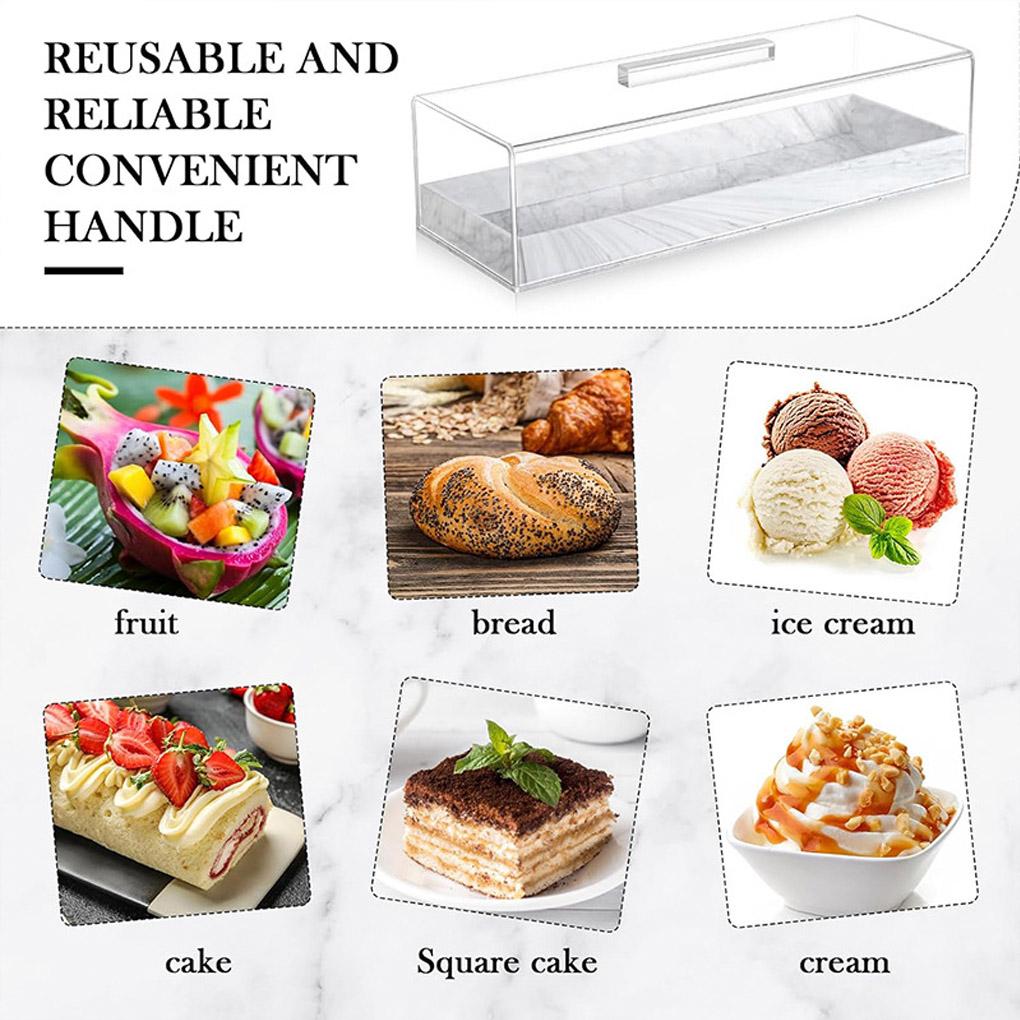 Acrylic Cake Stand Pastry Serving Tray Rectangle Dessert Display Plate Acrylic Rectangular Cake Tray