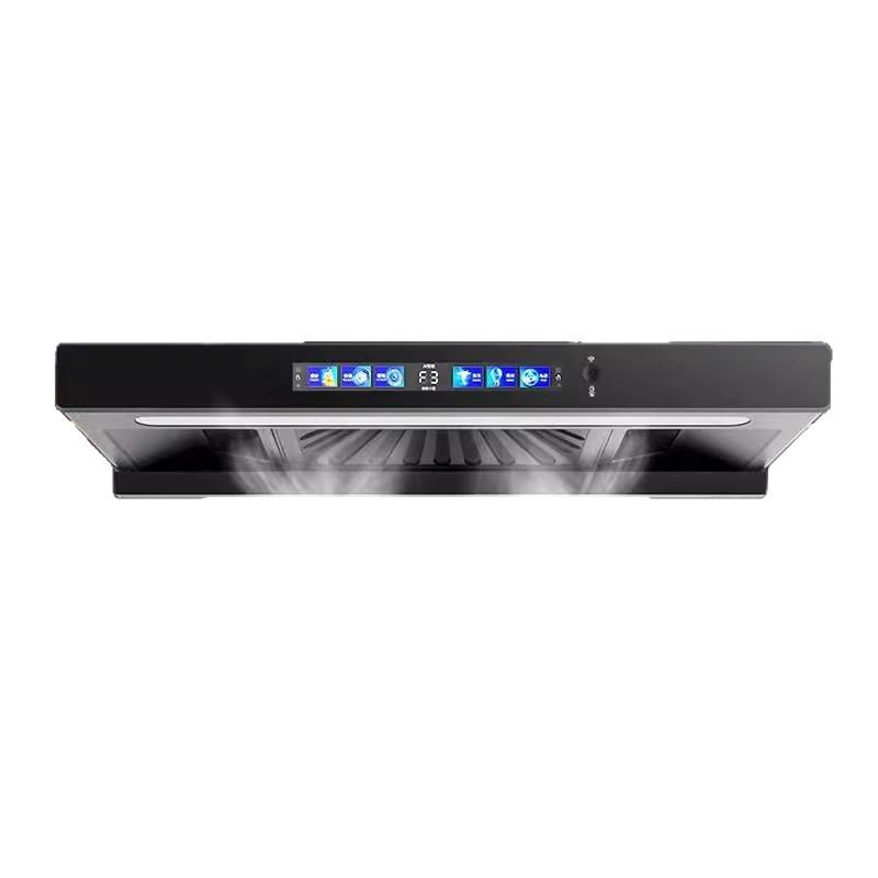 European Style High Suction Kitchen Range Hood: Top Mount T-Type with Automatic Cleaning.