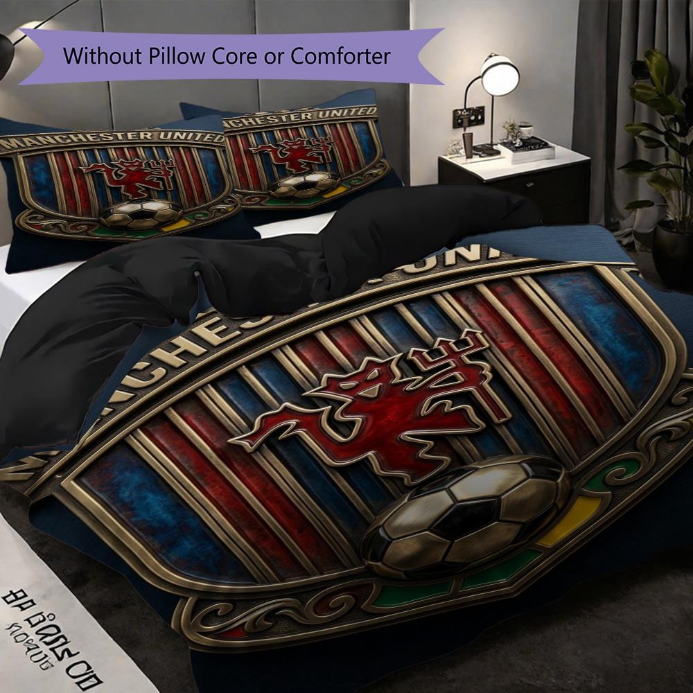 Glory Legacy Three-piece set (1 * duvet cover + 2 * pillowcase, without core) 2D Flat Soft and comfortable Duvet cover and pillowcase Bedding set