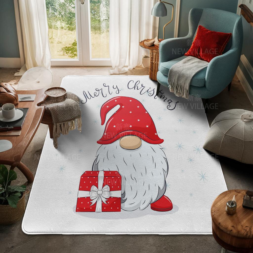 Ковер у входа в дом Домашний коврик у двери Гостиная Ванная Комната Ноги ванная комната Нескользящие коврики с водопоглощением для ванной Счастливого Рождества зима