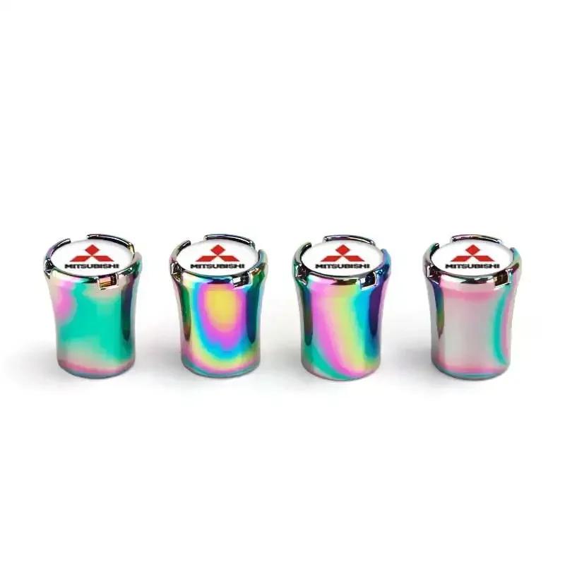cxjvah1 Colorful Car Wheel Valve Caps Air Covers for Mitsubishi Ralliart Lancer ASX Colt Pajero Outlander Eclipse Delica EVO Colt