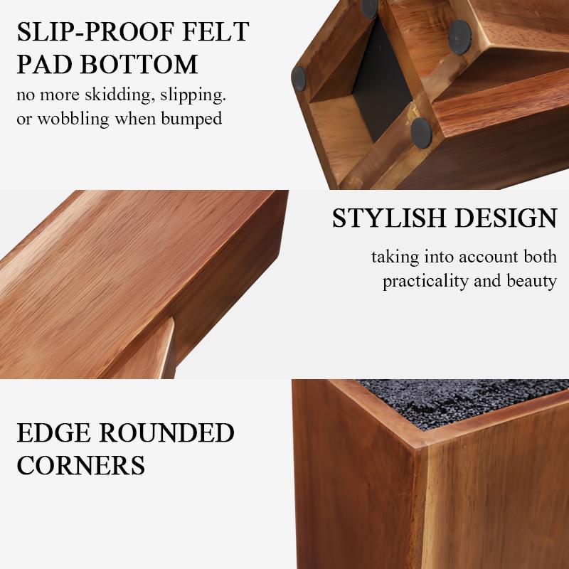 WXCOO Дамасская сталь Лазерный узор Шеф-нож Тесак Сантоку Ножи Держатель для кухонных ножей Многофункциональный блок для кухонных ножей