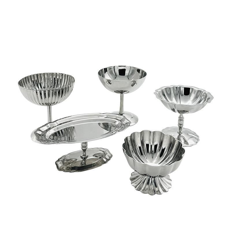 1 шт. Десертная чашка Минималистичная из нержавеющей стали Общежитие Пудинговая чашка Жаростойкая Чаша на высокой ножке Практичная Чаша для закусок Удобная