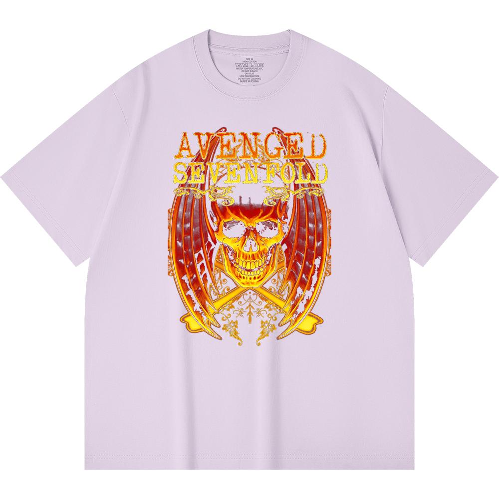 Хлопковая футболка плотностью 230 г/м² 100% Хлопок Heavy Metal Футболка с принтом рок-группы Популярная музыка Унисекс Тяжелая хлопковая футболка