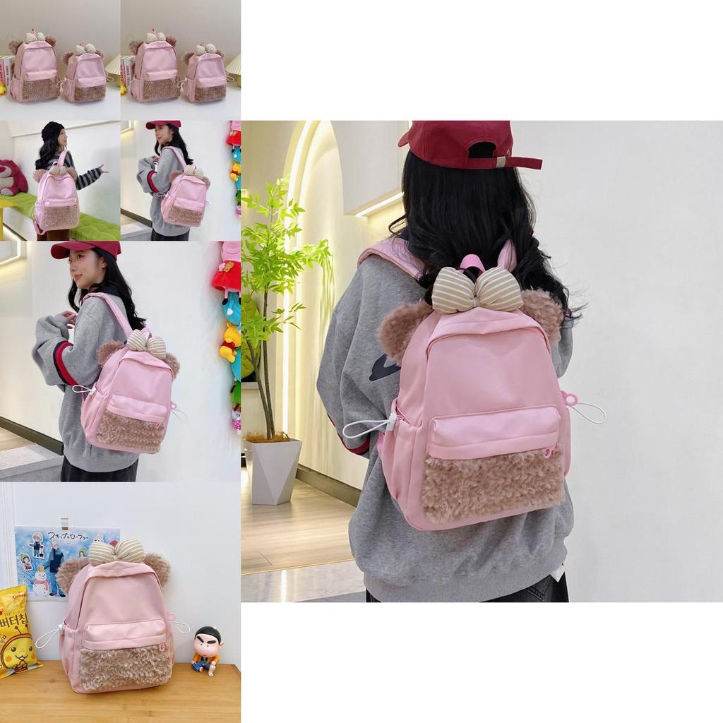 Kawaii Animal Plush Backpack With Large Capacity For Girls And Boys Suitable For Casual Outings