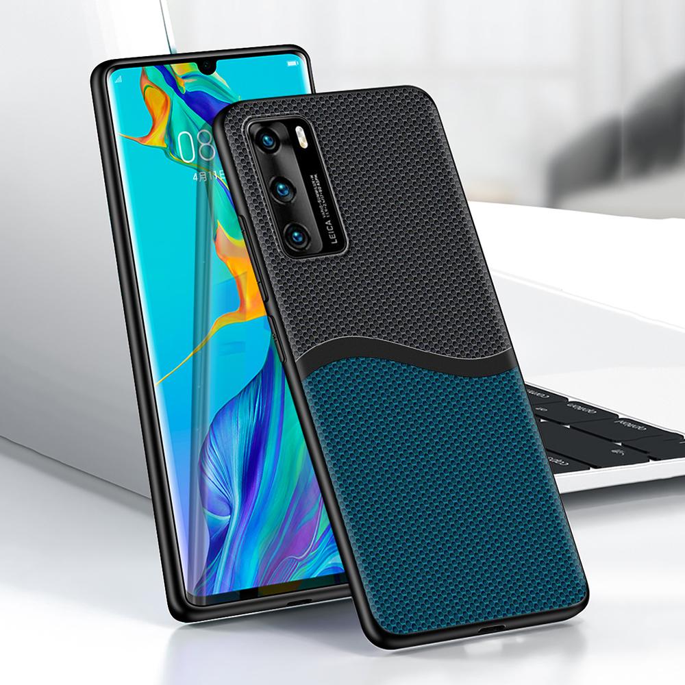Sports Car Carbon Fibre Case for Huawei P30 P Smart Z P40 Lite E P20 Y6 Y7 Y9 Honor 8X Play 9A 50 20 Pro Black Soft Phone Cover