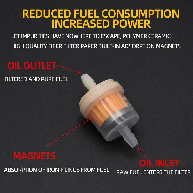 10 шт мотоцикл бензиновый газовый топливный бензиновый масляный фильтр универсальный для мотоцикла мопеда скутера аксессуары топливный фильтр