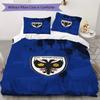 AFC Wimbledon Pattern Bedding uilt Set uilt Cover Pillowcase Home Decoration Birthday Gift (1 * duvet cover + 2 * pillowcase without core)