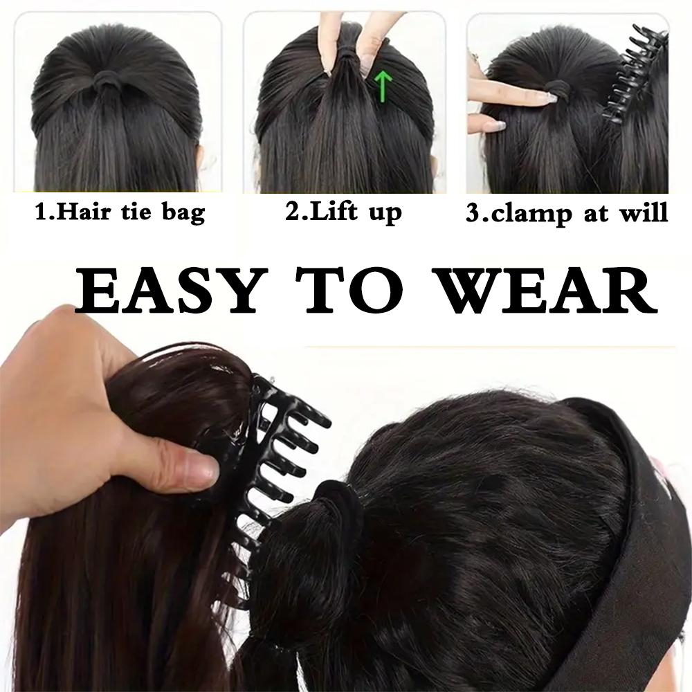 LISI HAIR Синтетический коготь клип в конский хвост наращивание короткие прямые волосы естественный вид для элегантных женщин повседневное использование косплея