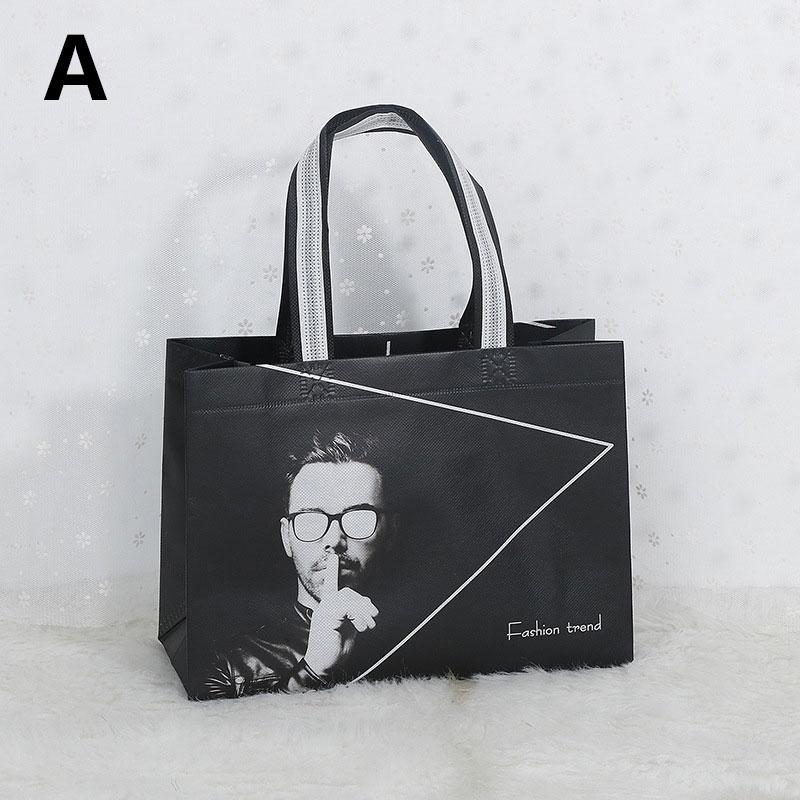 1PC Large Capacity Reusable Eco Grocery Bag Non-Woven Waterproof Fabric Foldable Tote