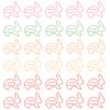 50pcs Lovely Rabbit Shaped Stationery Clips Paper Stationery Clips Creative Note Paper Pin Stationery Clip For Bookmarks Office