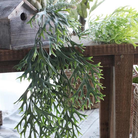 Ложный ротанг, настенный для свадьбы, долговечный, имитация папоротника, оленьего рога, зеленое растение, красивое украшение для дома, не выцветает