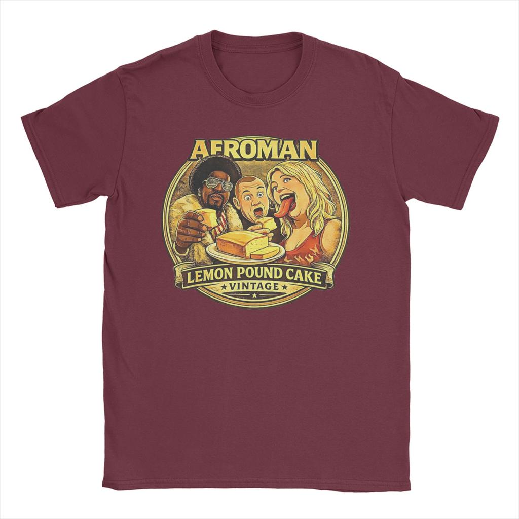 Fun AfroUnisex Lemon Pound Cake TShirts for Unisex Unisex Crew Neck Cotton T Shirts Short Sleeve Tees Gift Idea Clothing