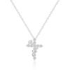 Sterling Silver Cross Necklace for Women - Dainty Small Choker Religious Faith Jewelry Baptism Gift