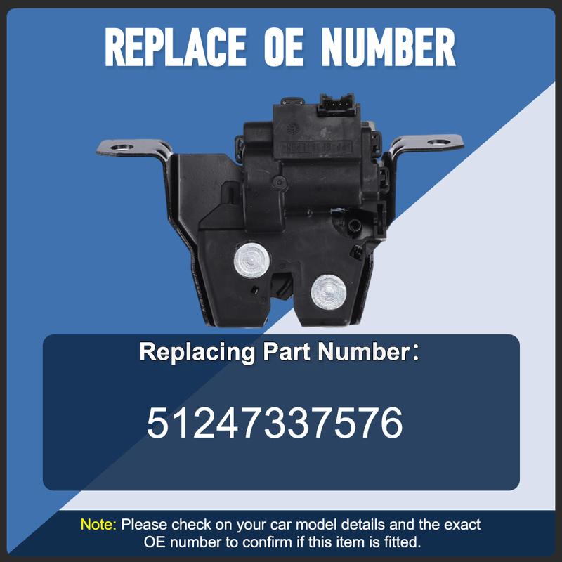Rear Tailgate Boot Lid Trunk Lock Actuator Latch for BMW Mini Cooper 2014 2015 2016 2017 2018     51247337576