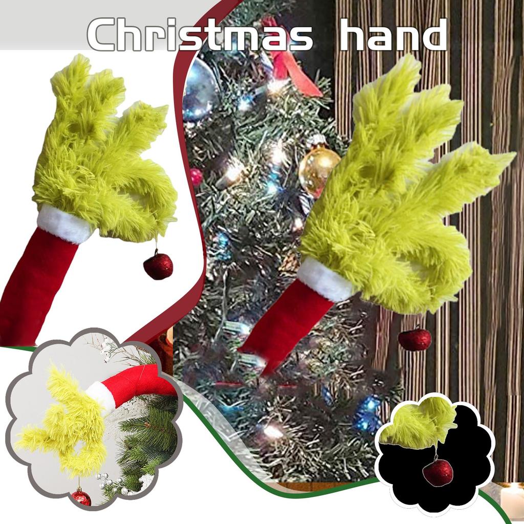 Рождественские украшения Зеленая пушистая кукла Игрушка Вельветовая рождественская кукла-эльф Рождественская кукла