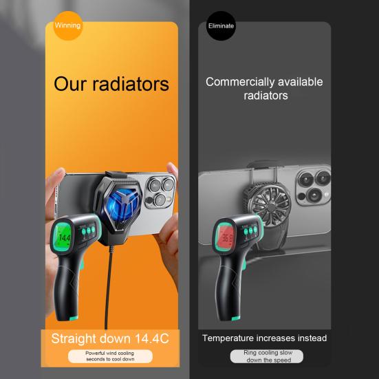 Mobile Phone Radiator Clip Back Super Design Turbo Fans Portable Wind Gaming Cooling Phone Fan Mobile