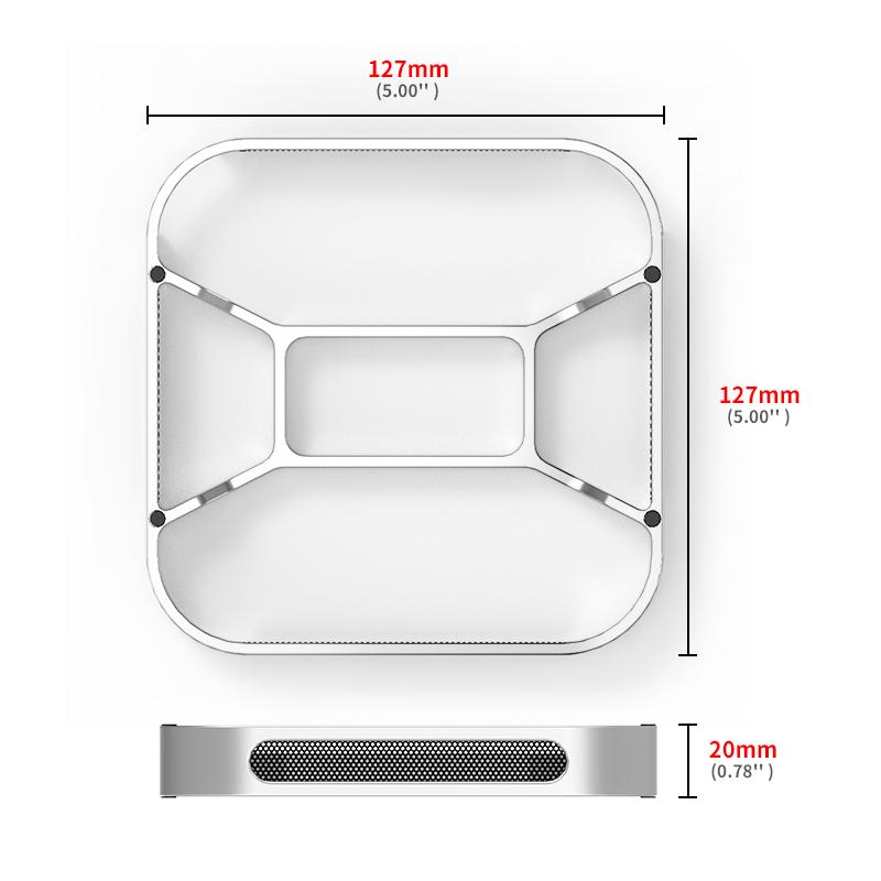 Desktop Stand Computer Riser Dustproof Base Heat Dissipation Bracket Aluminum Alloy Cooling Holder Dock for Mac mini M4/M4 Pro