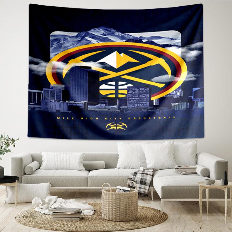 Nuggets Logo Art Quick-Dry Tapestry Hanging for Bedroom,Livingroom, Playroom,Decor Art Room Wall Tapestry Holiday and Birthday Gifts