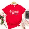 Christmas Nutcracker Tshirt Ballerina Shirt Pink Christmas Tshirt Unisex Women Xmas Printed Short Sleeves Tops Christmas Gifts