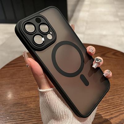 Роскошный магнитный беспроводной зарядный чехол для телефона Magsafe для iPhone 15 14 13 12 11 Pro Max Plus матовый противоударный мягкий бампер