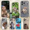 Милая забавная обезьянка для iPhone 12,14,13,15,8,7,16,11,17,X,Mini,Plus,Pro,XR,SE,XS,Max, Мягкий силиконовый черный чехол