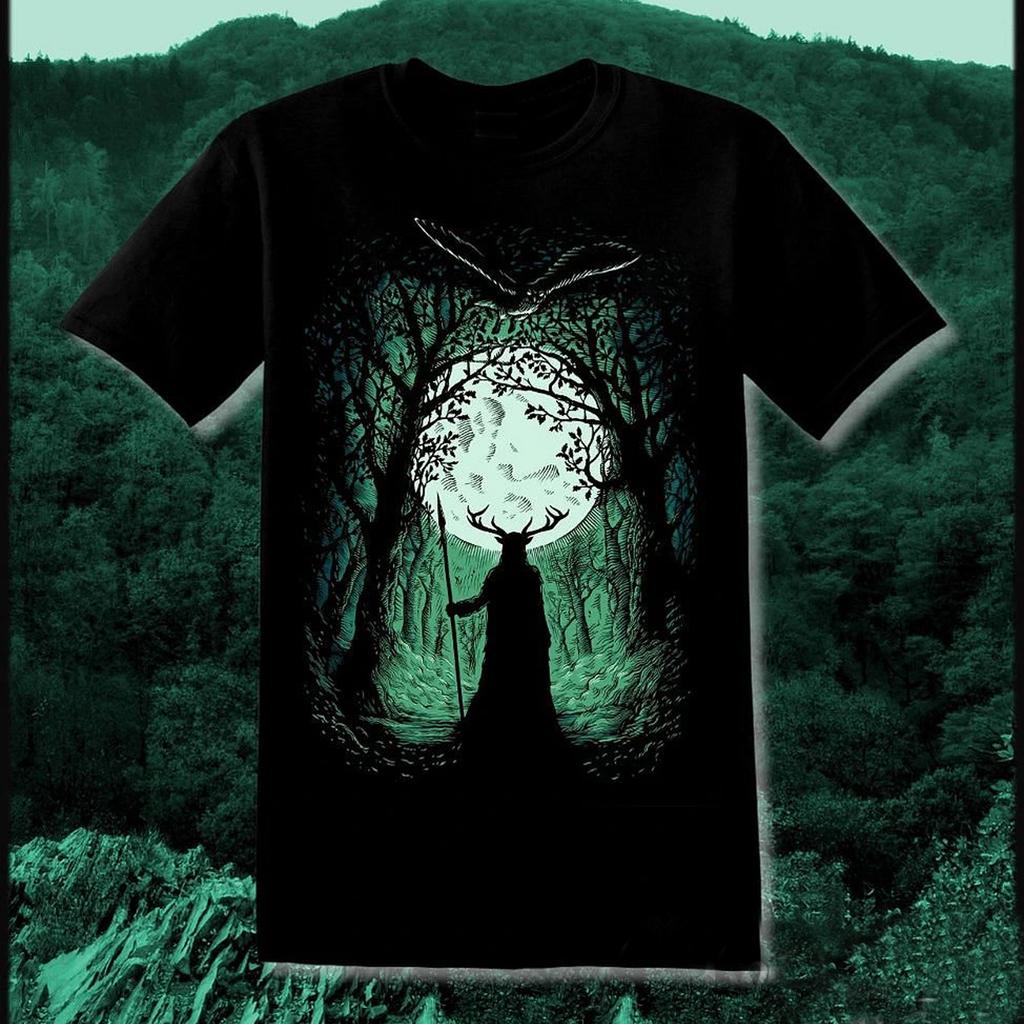 Hunter Herne The Horned Gods and The Lord of The Forest Tshirt High Quality Cotton Breathable Top Big Sizes Casual T Shirt