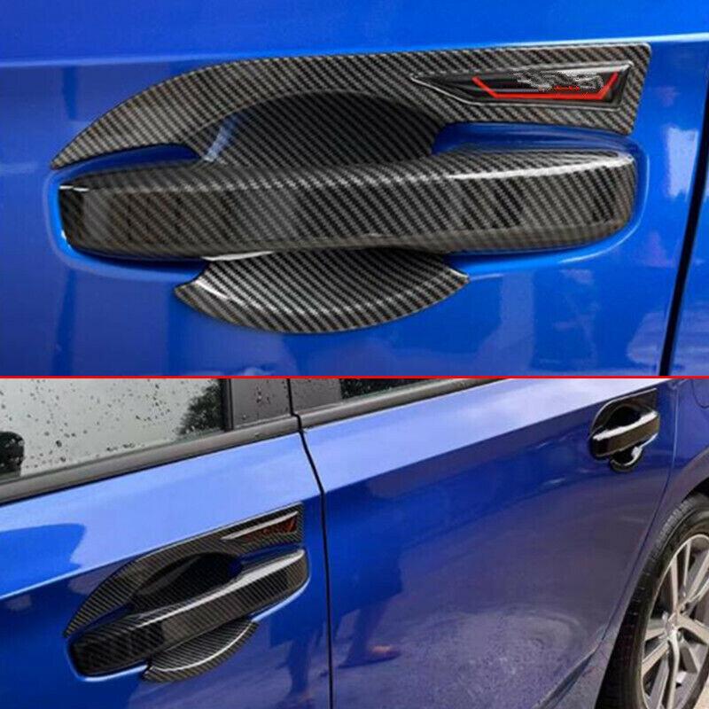 Carbon Fiber 4X Outer Door Handle Cover Trim For Honda Civic 2022 11th Gen