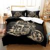 Motorcycle Duvet Cover Dirt Bike Extreme Sports Theme Motocross Racer King Queen Size for Boy Girl Adult for Bedroom Decoration