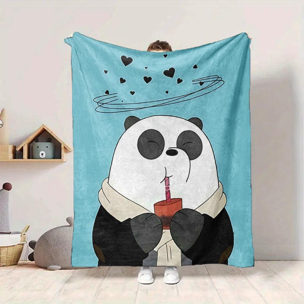1 шт. Фланелевое покрывало We Bare Bears Легкое, Мягкое, Теплое, Всесезонное одеяло для дивана, кровати, путешествий, L1028063