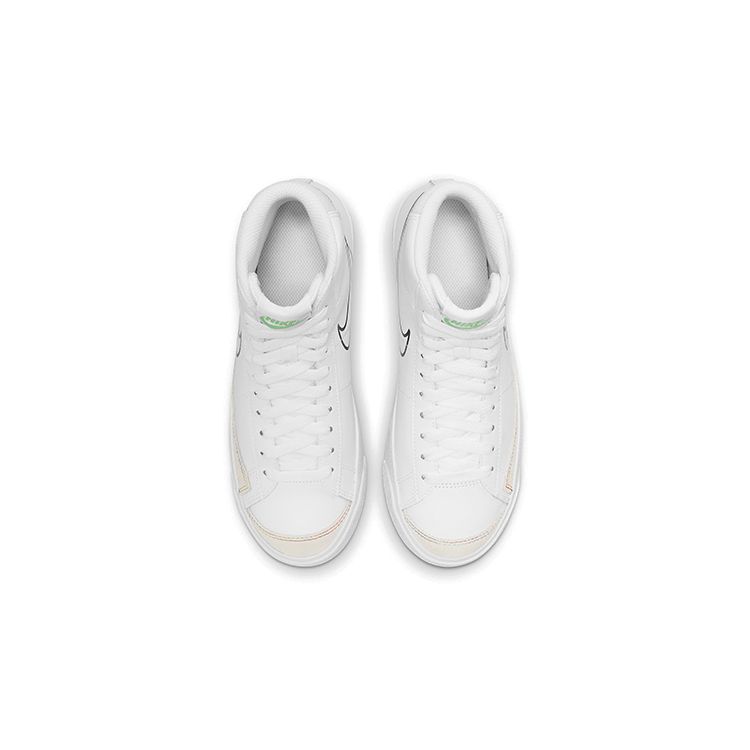 Nike Blazer Mid '77 GS Swoosh Pack Белый Алюминий Черный Светло-Зеленый Искра DM9475-100