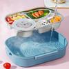 Dinnerware Stainless Steel Lunch Box 4‑Grid Portable Bento Box Food Storage Container for Student Adult Food Storage Container