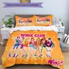 Winx Club Friendship Adventure Print 3Pcs Bedding Setduvet Cover With 2 Bedropillowcase Home Birthday Gift