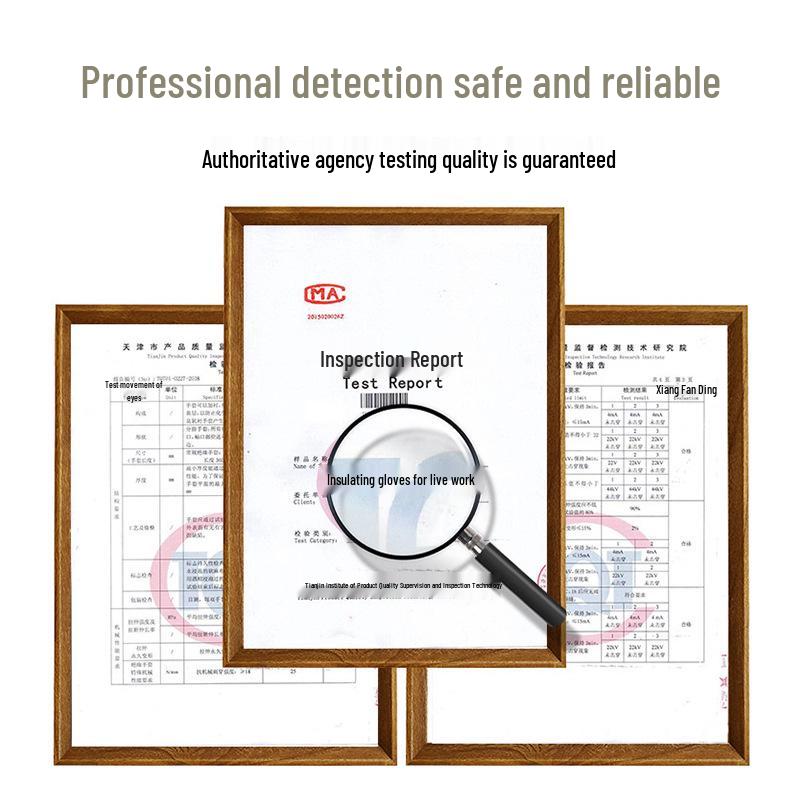 Изолирующие антискользящие перчатки электрика - Износостойкие, Защита 400В/380В/220В