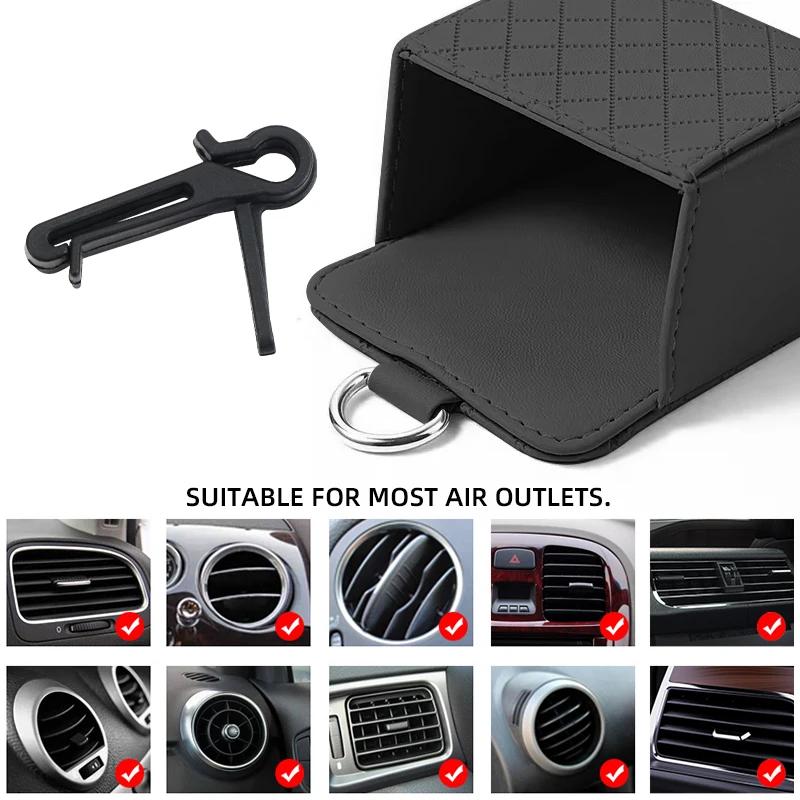 AANW1 Car Storage Box Car Air Conditioning Outlet Storage Multi-functional Leather For KIA Picanto Optima Ceed Cerato Soul Sorento