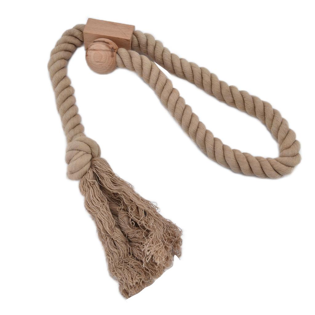 2PCS Curtain Tieback Cotton Curtain Holdback Rope Curtain Magnetic Cord for Household
