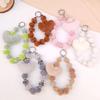 Soft Loveheart Beaded Keychain Colorful Loveheart Beaded Bracelet  Female Lady Girl