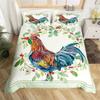 Duvet Cover Pastoral Scenery Animal Chicken Twin Country Sunflower Rooster Comforter Cover Microfiber Rustic Barn Bedding Set