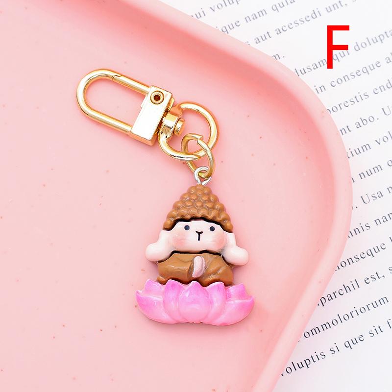 Мультфильм Будда Щенок Сидящий Лотос Сиденье Животное Брелок Милый Медведь Маленькая Свинья Кукла Сумка Подвески Брелок Украшения Подарок На День Рождения