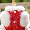 Autumn and winter velvet retro style pet clothes, New Year Tang style buckle pet dog clothes, fashionable cat clothes