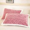 Plush Pillow Cover Winter Warm Pillow Cover Double-Sided Fuzzy Pillowcase Pillow Protector for Bedroom Dormitory Decoration